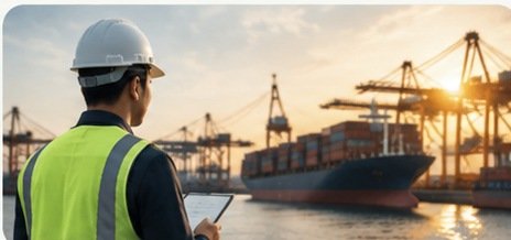 Port logistics coordination for reliable export execution